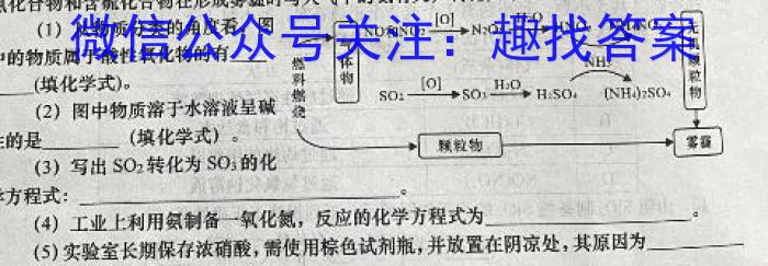 陕西学林教育 2022~2023学年度第二学期七年级期中调研试题(卷)化学