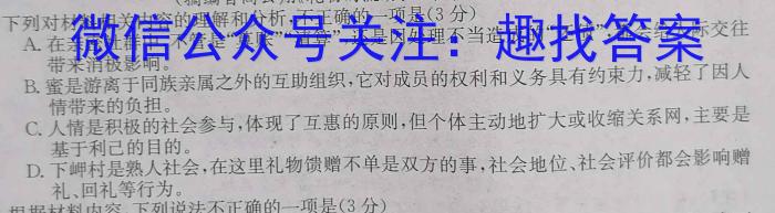 2023年湖南大联考高三年级4月联考（478C·HUN）语文