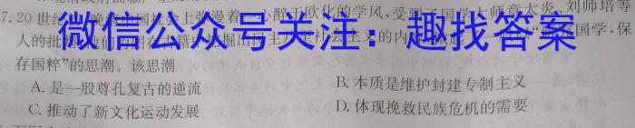 国浩教育 2023届3+3+3高考备考诊断性联考 专项训练(贵州版)(二)历史