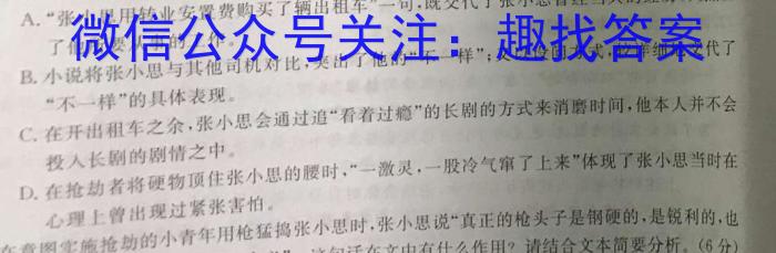 九师联盟2023年江西省高一下学期期中考试语文