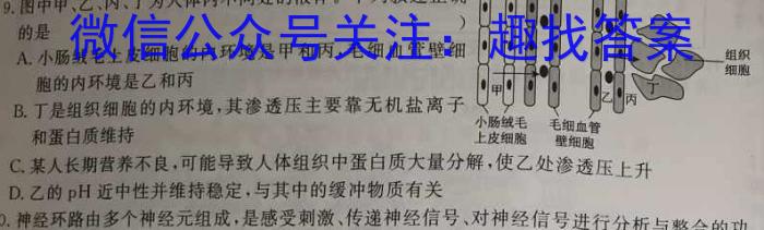 浙江省A9协作体2022学年第二学期期中联考高二生物试卷答案