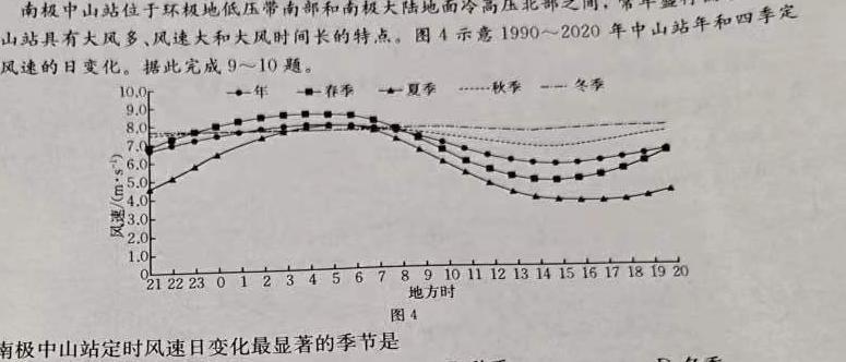 新疆乌鲁木齐2023年高三年级第三次质量监测(问卷).地理