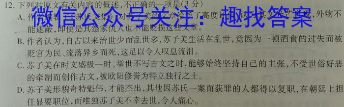 2023届全国普通高等学校招生统一考试(新高考) JY高三终极一考卷(一)语文