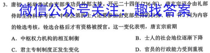 2023届中考导航总复习·模拟·冲刺卷(二)2历史