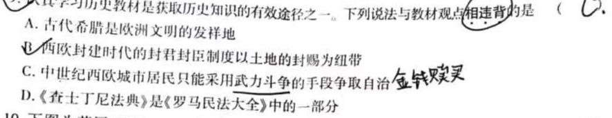 天一大联考 2022-2023学年(下)高一年级期中考试政治y