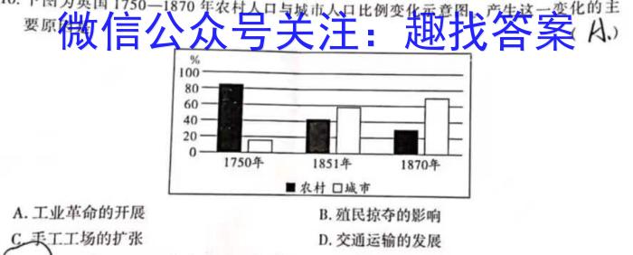 ［河北大联考］2023年普通高等学校招生全国统一模拟考试（4月A）历史