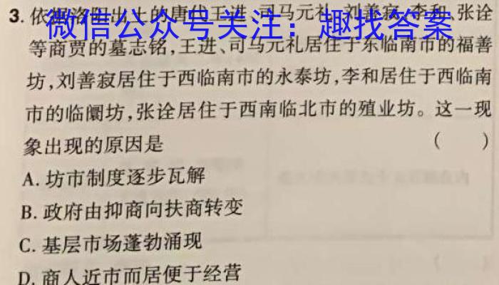 陕西省周至县2022~2023九年级第二次模拟考试历史