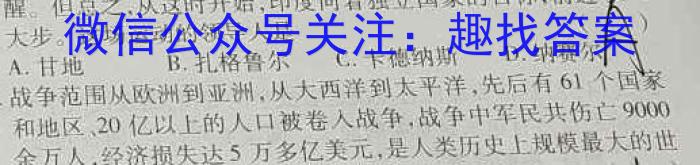 2023高考全国卷地区高三年级5月联考历史