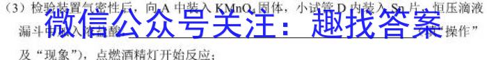 安徽省2022-2023学年度八年级阶段诊断【PGZX F-AH（七）】化学