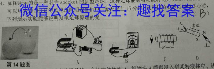 陕西省2023年普通高等学校招生全国统一考试(标识▶◀)物理.