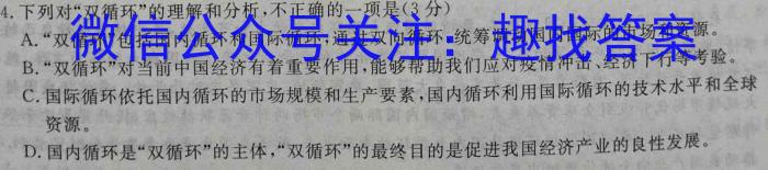 2023年安徽省初中毕业学业考试模拟仿真试卷(四)语文