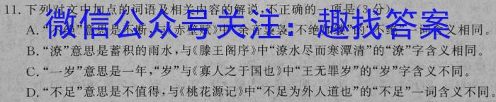 山西省2023年初中学业水平考试冲刺（三）语文