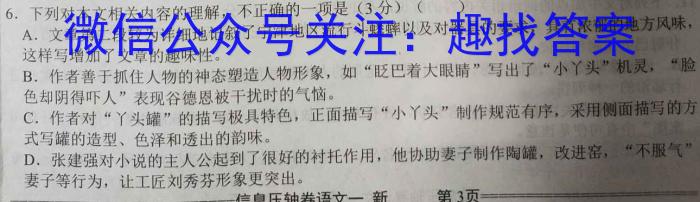 名校大联考·2023届普通高中名校联考信息卷(压轴二)语文