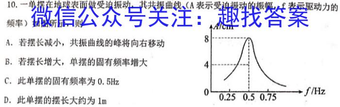 2023年湖南大联考高三年级5月联考（578C·HUN）f物理