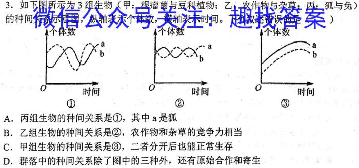 “天一大联考·安徽卓越县中联盟” 2022-2023学年(下)高二年级阶段性测试(期中)生物