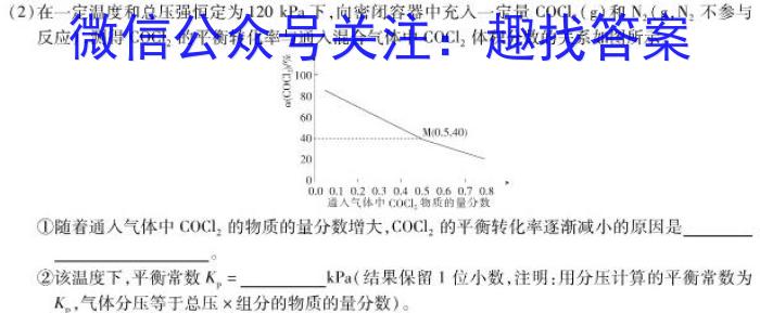 安徽省2023届九年级考前适应性评估（三）（8LR）化学