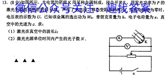 2023届全国普通高等学校招生统一考试(新高考)JY高三终极一考卷(二)物理.