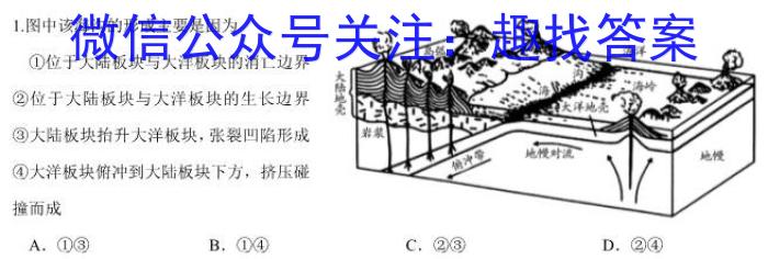 师大名师金卷 2023年陕西省初中学业水平考试模拟卷(四)l地理