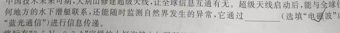 快乐考生 2023届双考信息卷·第八辑 锁定高考 冲刺卷(一)-物理