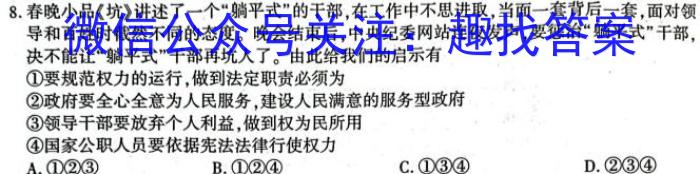 2023年山西中考模拟百校联考试卷(二)l地理