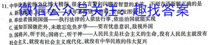 2023年湖南大联考高三年级4月联考政治1