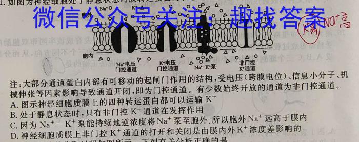 2023高二长郡十八校5月联考生物试卷答案