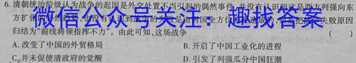 （二轮）名校之约·中考导向总复*模拟样卷（九）历史试卷
