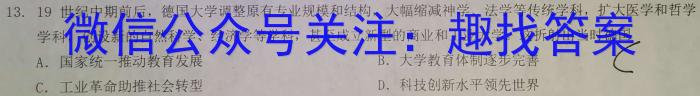 皖智教育 安徽第一卷·百校联盟2023届中考大联考历史