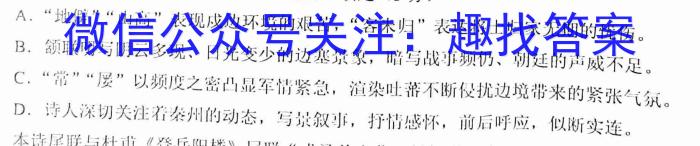 2023年山西省中考信息冲刺卷·压轴与预测（一）语文