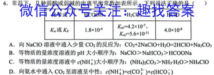 山西思而行 2022-2023学年高二4月期中考试化学