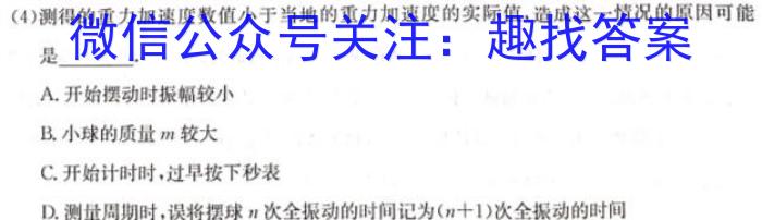 陕西省2023年九年级教学质量检测（正方形套黑色菱形）物理.