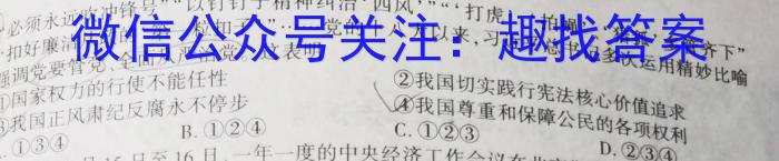 天一大联考·皖豫名校联盟体2023届高中毕业班第三次考试政治1