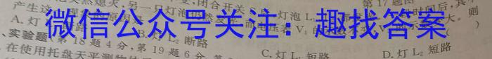 江淮名卷·2023年安徽中考押题卷(二)2l物理