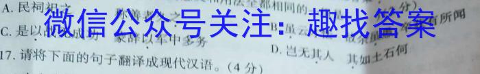 2023年安徽省初中毕业学业考试模拟仿真试卷（六）语文