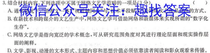 师大名师金卷2023年陕西省初中学业水平考试（八）语文