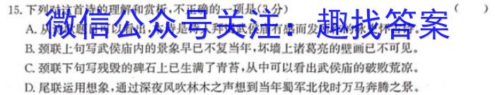 2023届普通高等学校招生全国统一考试 5月青桐鸣高三联考(新教材版)语文