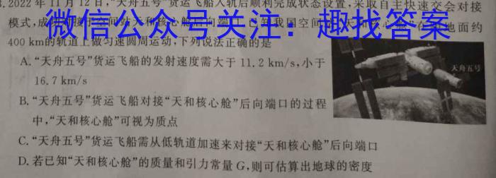 沧衡八校联盟高一年级2022~2023学年下学期期中考试(23-387A)f物理