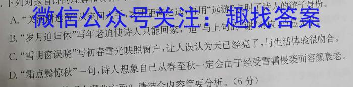 河南省创新发展联盟2024-2023年度下学年高一年级第二次联考（23-419A）语文