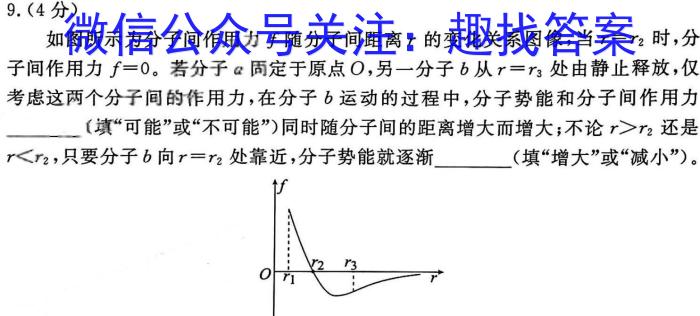 新向标教育 淘金卷2023年普通高等学校招生考试模拟金卷(一)物理`