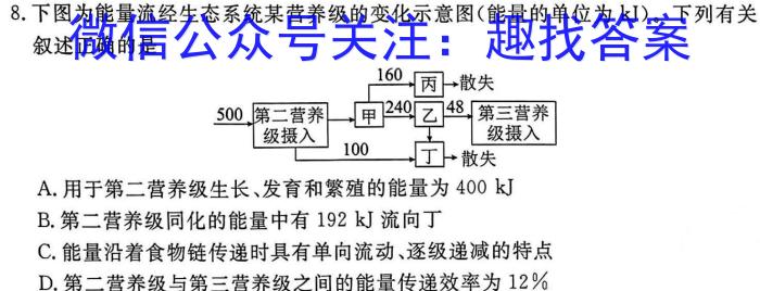 2023届高考冲刺卷(一)生物试卷答案