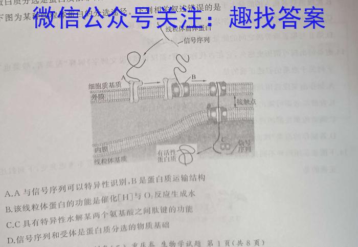 考前信息卷·第七辑 砺剑·2023相约高考 名师考前猜题卷(四)生物