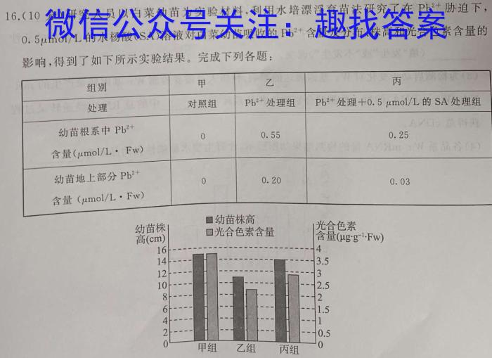 成都石室中学2022-2023学年度下期高2023届三诊模拟考试生物