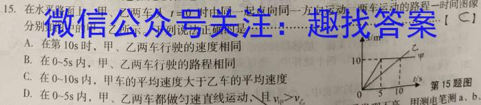 2023年安徽省初中学业水平模拟考试.物理