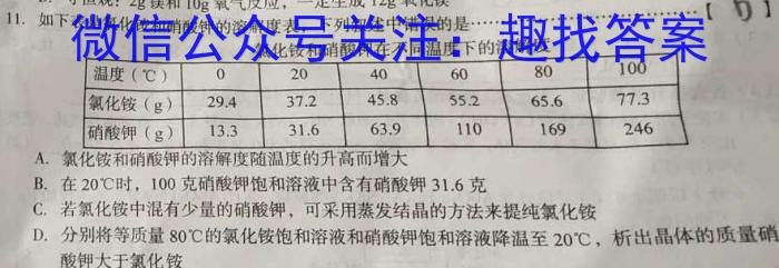 2023届衡水金卷先享题压轴卷(二)辽宁专版化学