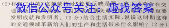 炎德英才大联考 湖南师大附中2023届模拟试卷(二)历史