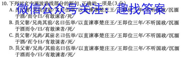 2023届衡中同卷押题卷 湖北专版(一)二三语文