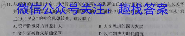 安徽省全椒县2023届九年级第二次模拟考试历史