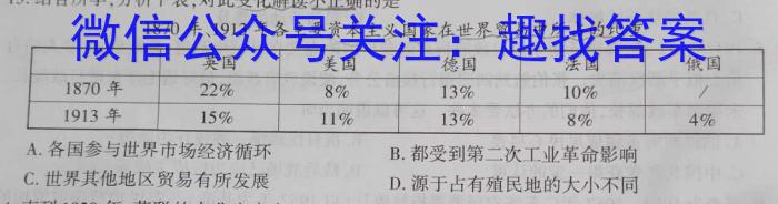 青桐鸣高考冲刺 2023年普通高等学校招生全国统一考试押题卷(一)政治试卷d答案