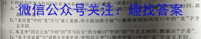 江淮名卷·2023年安徽中考模拟信息卷（八）语文