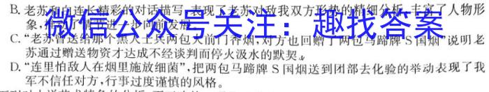 江淮名卷·2023年安徽中考模拟信息卷（八）语文